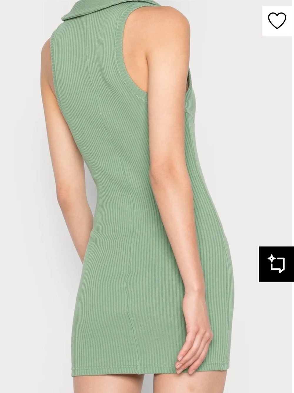 BDG Urban Outfitters Ribbed Knit Tank Dress Sage Green Small - Picture 2 of 6